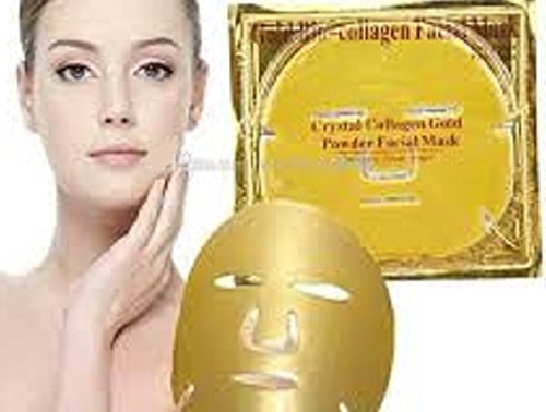 5 x PALESTREN ® Collagen Face Masks - Crystal GOLD Anti-Wrinkle Anti-Ageing Facial Gel Patch powder Moisturizer