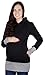 Mija - 2 in1 Maternity and Nursing pullover jumper sweatshirt Top "Mona" 1035 (M, Black / Melange)