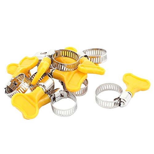 10Stk 17 - 22mm Bereich Band Schneckengetriebe Rohr Schlauchschelle mit Griff