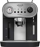 Gaggia Carezza - Cafetera (Independiente, Acero inoxidable,  De café molido, Vaina, Café expreso, Leche caliente, Agua caliente, 1,4L, Negro)