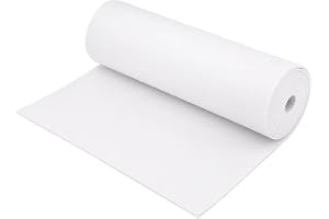Eva Foam 2 mm skumplatta 34 cm x 200 cm hög densitet, EVA-skum, vit, skummatta för cosplay, dräkt, kostymtillbehör, pyssel, m