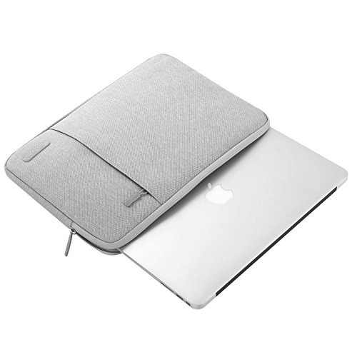 MOSISO Polyester vertikalen Stil Wasserabweisend Laptop Sleeve Case Bag Hülle Schutzhülle Notebook Tasche Schutzabdeckung für 11-11,6 Zoll MacBook Air, Ultrabook Netbook Tablet, Grau - 5