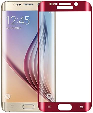 Samsung Galaxy S6 Edge Plus Glass Screen Protector, VeKite (TM) 3D Curved Full Coverage Premium Thin Tempered Glass HD Clear Film for Samsung Galaxy S6 Edge Plus, Red