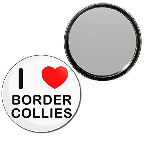 I Love Border Collies - 55mm Round Compact Mirror