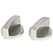 Produktbild TOOGOO(R) 2x Metall Schalter Backofen Kochfeld Gasherd-Knoepfe Silber