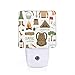 Produktbild Camping Equipment Sleeping Bag Boots Campfire Shovel Hatchet Log Artwork Print Plug-in LED Night Light Lamp with Dusk to Dawn Sensor, Night Home Decor Bed Lamp