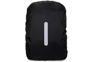 DONJIM 1 Pack Reflektierende Rucksack Regenschutz, Wasserdichte Regenschutz Rucksack, Reflektierende Regenhülle Rucksack aus Polyester, Wasserdichte Rucksackhülle für Outdoor, Wandern, Reiten, Klettern