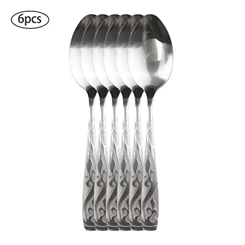AURSTORE BASA Lot de 6 pièce en Acier Inoxydable (Cuillères À Soupe)