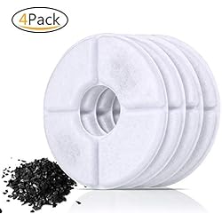 PEDY Pet Drinkwell Replacement Charcoal Carbon Water Filters for Pet Fountain,Pack of 4