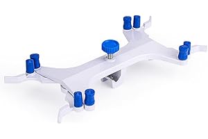 Labasics Aluminum Double Burette Clamp, Adjustable Double Burette Clamp Buret Clamp Butterfly Style Spring Loaded Lab Accessory for Laboratory