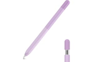 Delidigi iPencil Funda Compatible con Apple Pencil USB C Funda, Delgada Antideslizante Funda Protectora de Silicona de Color Degradado Funda Cubierta Soporta Fijación Magnética (Violeta)