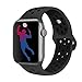 Produktbild GIPENG Für Apple Watch Armband 42mm 44mm, Soft Silikon Classic Sportarmband Ersatz Uhrenarmbänder für iWatch Series 4, Series 3, Series 2, Series 1(Anthrazit/Schwarz, 42SM)