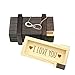 Produktbild MAGISCHE GESCHENKBOX Schmuckset – Edelstahl Kette Silber mit Anhänger Forever und Dunkle Gravur – I Love You – Schmuck-Geschenk für Damen als Romantische Geschenk-Idee für Verliebte