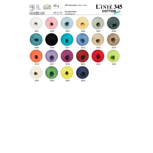 ONline Linie 345 Cotton Baby – Farbe: Farbe 0010 – 50 g / ca. 180 m Wolle - 2