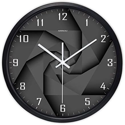GuoEY Salon of the wall clock Clock Clock quartz watch Mute creative modern of the Minimalist mode wall Table queen room (Black color due to: (a)