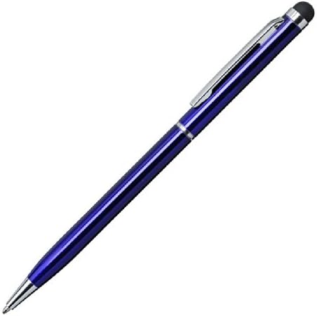 Engraved Ballpoint Pen Plastic ball pen with touch function - Dark Blue - Personalised