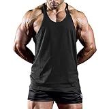 TIFIY Tank Top Herren, Sommer Achselshirt Mode lässig Sport Ärmellos Shirt Weste Top Unterhemd Männer Bodyshaper Fitness Bluse （Schwarz,XXL