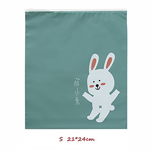 Preisvergleich Produktbild LIMITA Möbel Wohnaccessoires,3 Stück Reise tragbare Aufbewahrungsbeutel Cartoon-Muster praktische wasserdichte Lagerung (grün)