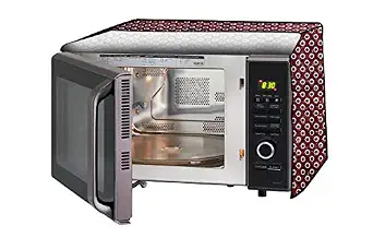 Stylista Microwave Oven Cover for Borosil Prima 30 Liter 1500 Watt Convection Oven Toaster Griller (OTG) Symmetric Pattern Red