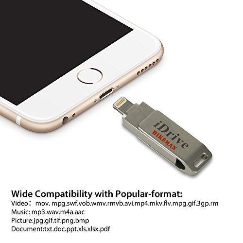 iPhone Flash Drive 64GB HIKEMAN Schwenkbar iDrive HD Memory Stick -Adding Extra Speicher für iPhone iPad iPod iOS Gerät Mac Computer OTG USB-Stick mit Lightning Connector (64GB) - 4