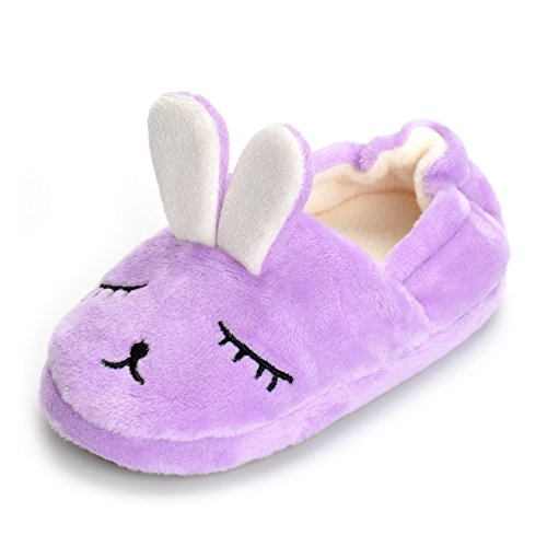 purple bunny slippers