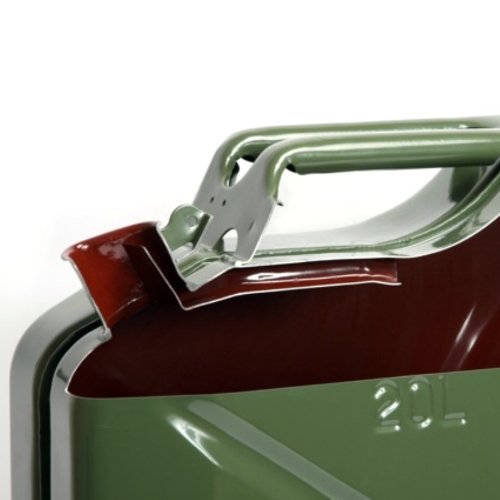 Oxid7 Metallkanister Metall Benzinkanister Kanister Metall 20L 20 Liter – mit UN-Zulassung und TÜV Rheinland Bauart geprüft (20 Liter Metall Grün) (3er Set Benzinkanister grün) (3er Set Benzinkanister grün) - 4
