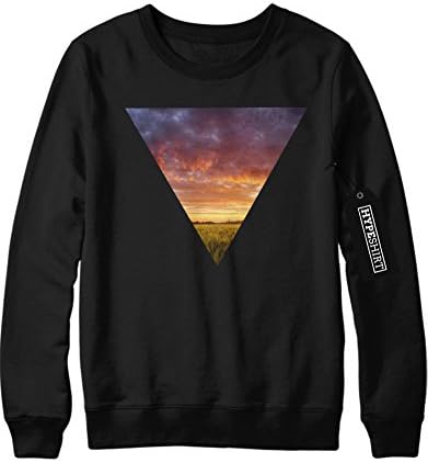 Hypeshirt Sweatshirt Dawn Sunset Triangle H140003 - Black - X-Large