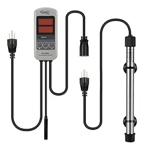 hygger Titanium Tube Submersible Pinpoint Aquarium Heater with Digital Thermostat,IC Temp Controller 200W