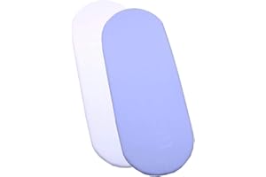 ANGELKIDS Moses Basket Fitted Sheets Baby Pack of 2 (1 Blue 1 White)