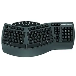 Fellowes Microban Split Design Keyboard Black (98915)