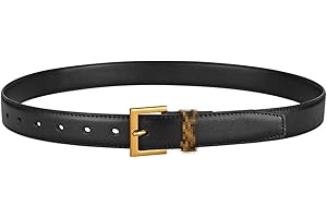 AOWVUTS Gürtel Damen Mode Ledergürtel Verstellbarer Schwarz mit Schnalle Damengürtel Klassisch Dekorativen Retro Taillengürtel für Frauen Jeans Hosen Kleider