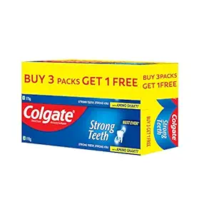 Colgate Strong Teeth Anticavity Toothpaste, 700g Saver Pack, Indias No.1 Toothpaste Brand, Amino Shakti Formula
