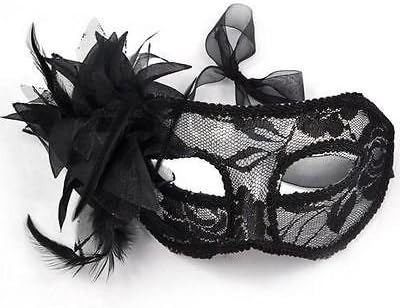 ValueWay Venetian Party Mask Feather Lace Masquerade Ball Carnival Fancy Dress