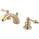 Kingston Brass GKB942AL Magellan Mini Yaygın Lavabo Bataryası Perakende A&ccedil;ılır, 4-7/16 in&ccedil;, Cilalı Pirin&ccedil;