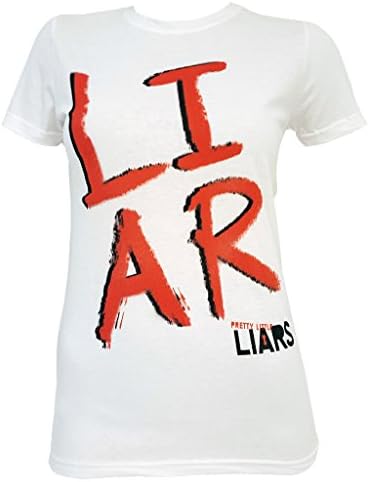 Pretty Little Liars Liar White T-shirt (Juniors X-Large)