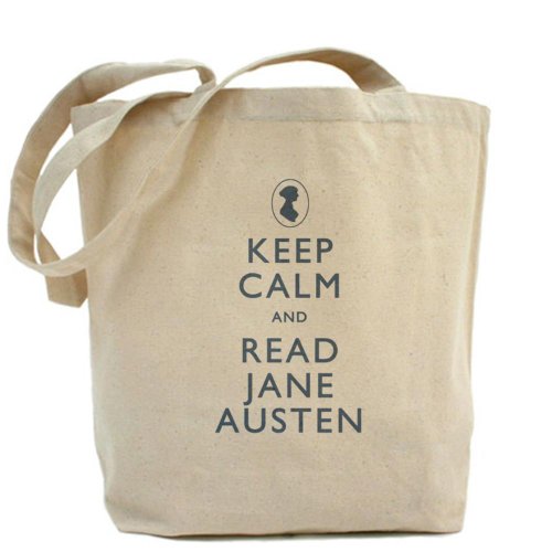 Cafepress - Keep Calm and read Jane Austen - Borsa Tote - Borsa di tela naturale, tessuto in iuta