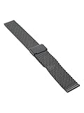 Milanaise Metallband Uhrenarmband Edelstahl 18-20-22-24mm Armband Uhr Band 20mm schwarz