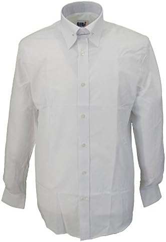 Get Up Retro MOD White Cotton Pin Collar Shirts (17)