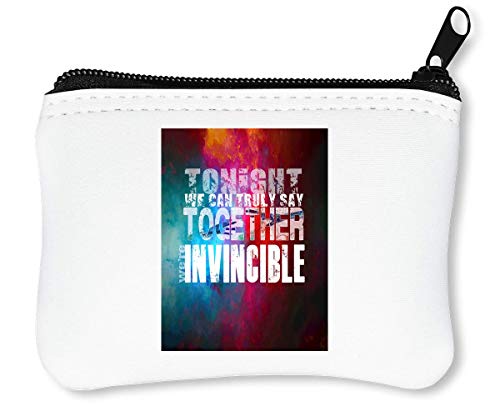 Preisvergleich Produktbild Tonight We're Invincible Reißverschluss-Geldbörse Brieftasche Geldbörse