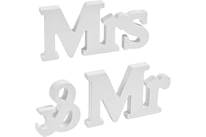 FOROREH Lettres Mr & Mrs décoration de Table Mariage pour Pancarte Elle et Lui pour Mariage Lettre Decorative pour décoration de Mariage, décoration d'intérieur, d'anniversaire de Mariage