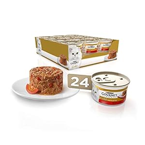 Purina Gourmet Gold Tartalette comida para gatos con Buey y Tomate 24 x 85 g