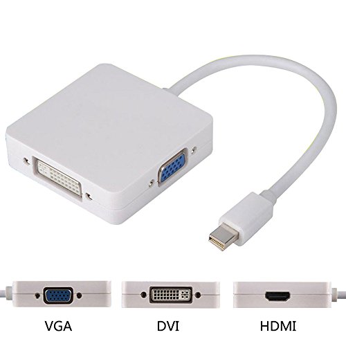 doublethree 3 in 1 1080P Display Port DP zu HDMI VGA DVI Adapter Konverter Kabel für MacBook und Tablet