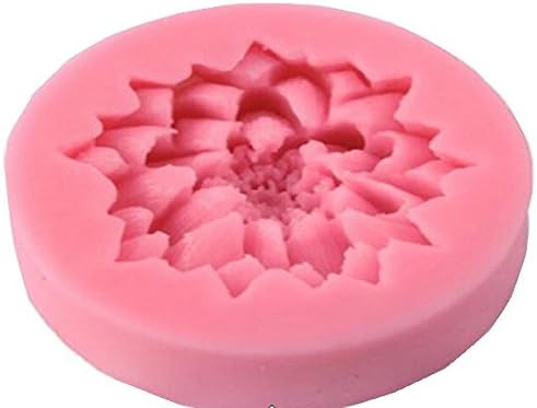 Haahaha Cake Decoration Baking Tool Lotus Flower Shape 3D Silicone Fondant Mold