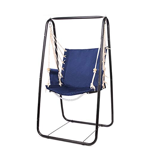 Tsds Household Hammock Balcony Terrace Hanging Chair Indoor Wrought Iron Chair Folding Outdoor Hammock Color A