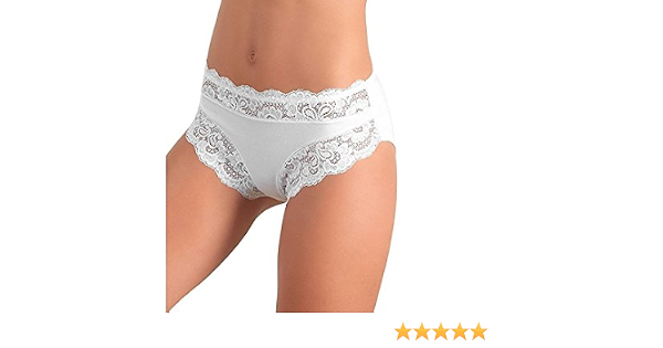Set 6 Slip Donna Jadea Brasiliana Pizzo Merletto Tanga Mutandina Tinta  Unita GIOSAL-Nero-4 : Amazon.it: Abbigliamento