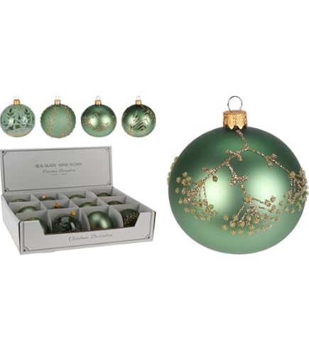 Palline in vetro Iridescente tinta unita per albero di Natale modern
