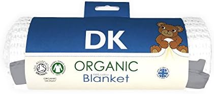 DK Glovesheets White/Grey Cotton Blanket