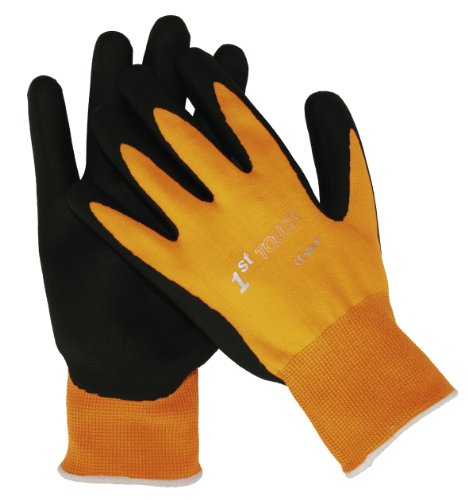 1st Touch Touchscreen Arbeitshandschuh für Smartphones und Tablets orange Größe 011
