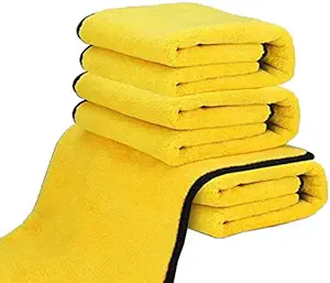 NEERAK 800 GSM Microfiber Double Sided Towel Cloth for Detailing and Polishing (45X45 cm, Multicolour ) Pack of 4