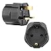 Produktbild out4live ® - Reisestecker UK GB England Travel Adapter EU Schuko 2-Pin auf UK 3-Pin Reise Steckdosenadapter schwarz